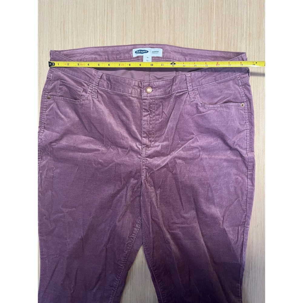 Old Navy Rockstar Super Skinny Corduroy Pants Womens 18 Purple Mauve Stretch - Picture 3 of 8
